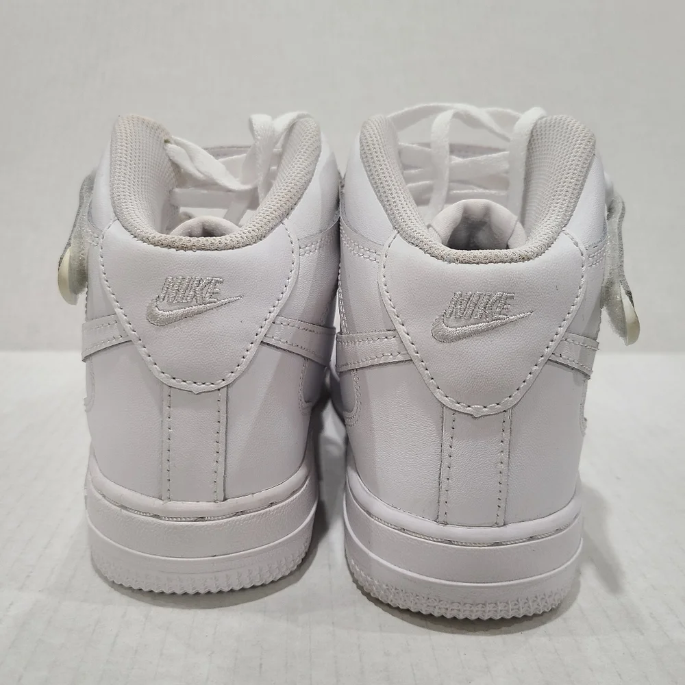 Nike Air Force 1 Mid PS Sneaker Triple White 3Y - Picture 5 of 7
